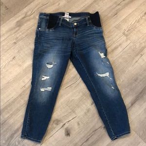 Maternity distressed jeans